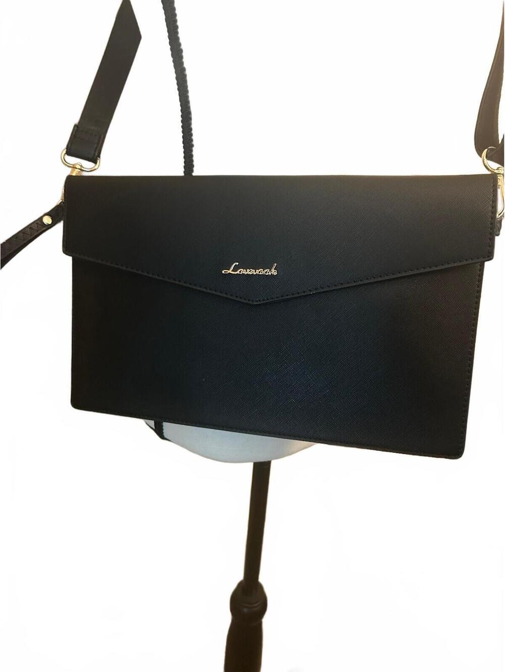 Laurosah Black Crossbody Bag with Adjustable Strap